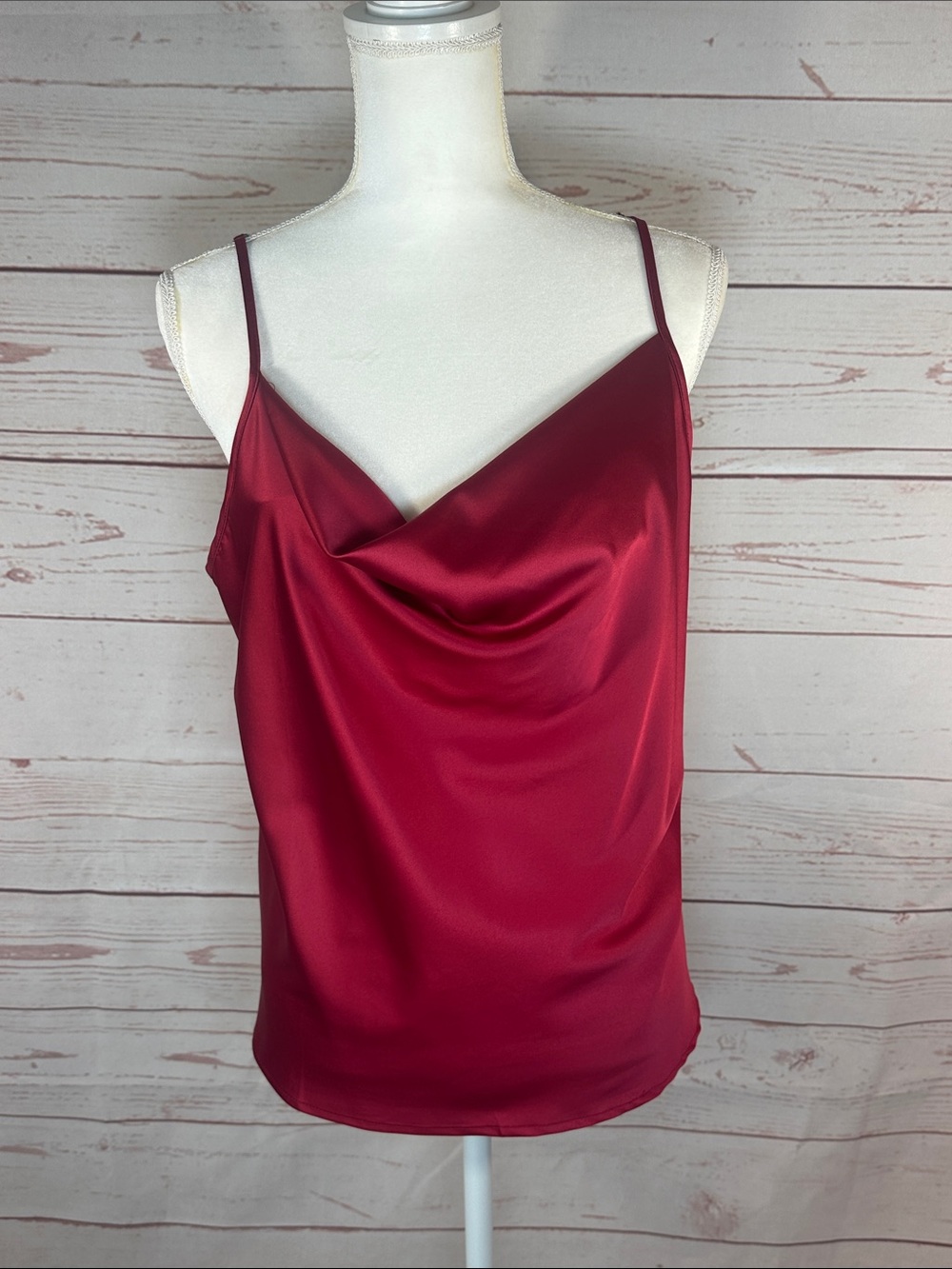 Women’s Satin Cowl Neck Camisole - L